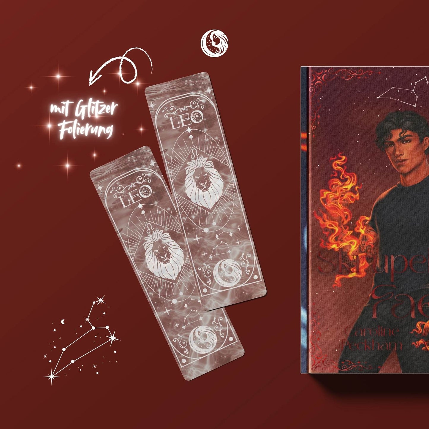 Lesezeichen mit exklusiver Veredelung - LEO ♌️✨