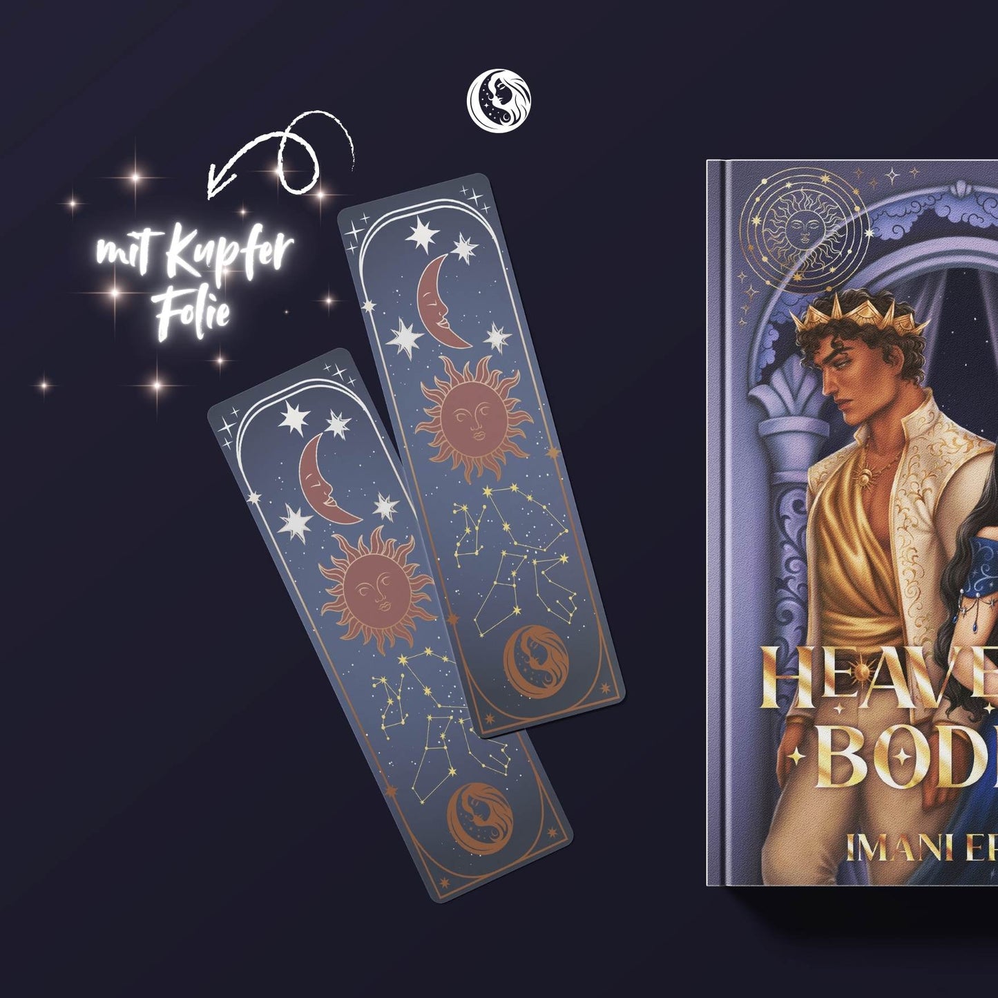 Lesezeichen mit exklusiver Veredelung - Kupfer Folie ✨🌙