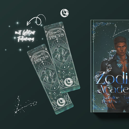 Lesezeichen mit exklusiver Veredelung - PISCES ♓️✨ - Mondlicht Bücher