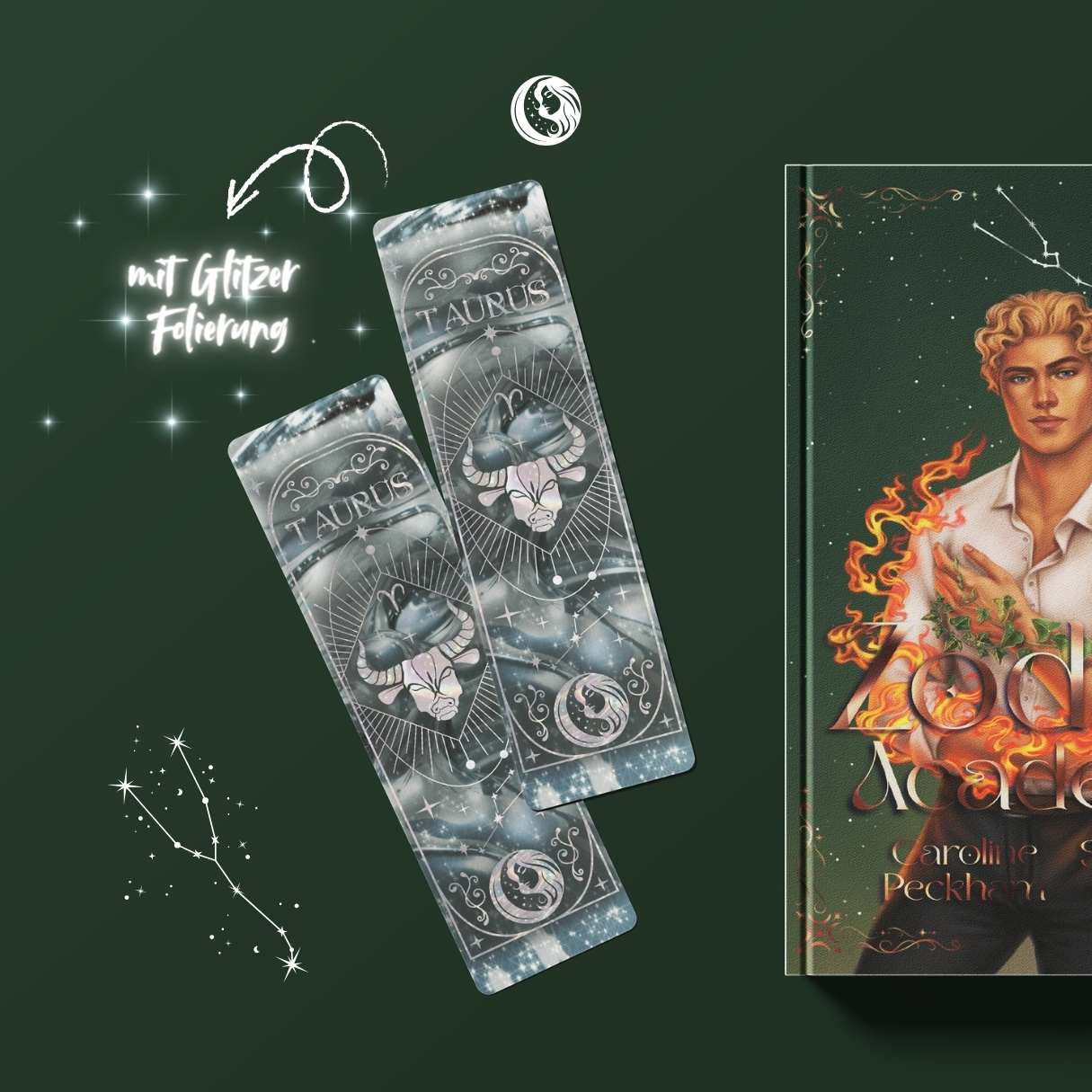 Lesezeichen mit exklusiver Veredelung - TAURUS ♉️✨ - Mondlicht Bücher